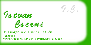 istvan cserni business card
