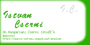 istvan cserni business card